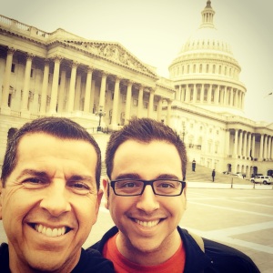 My dad and me at the Capitol building in DC - May 2014
